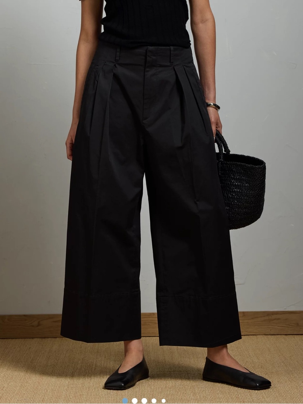 AE77 Premium Cropped Wide Leg Trouser